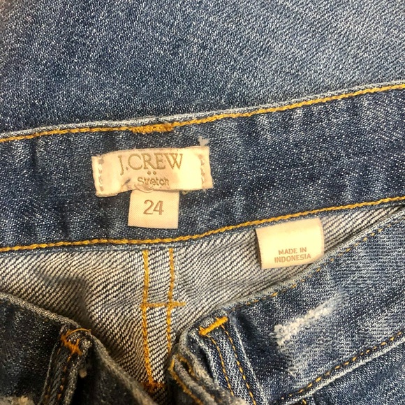J. Crew Stretch Distressed Skinny Jeans, 24 - Picture 6 of 7